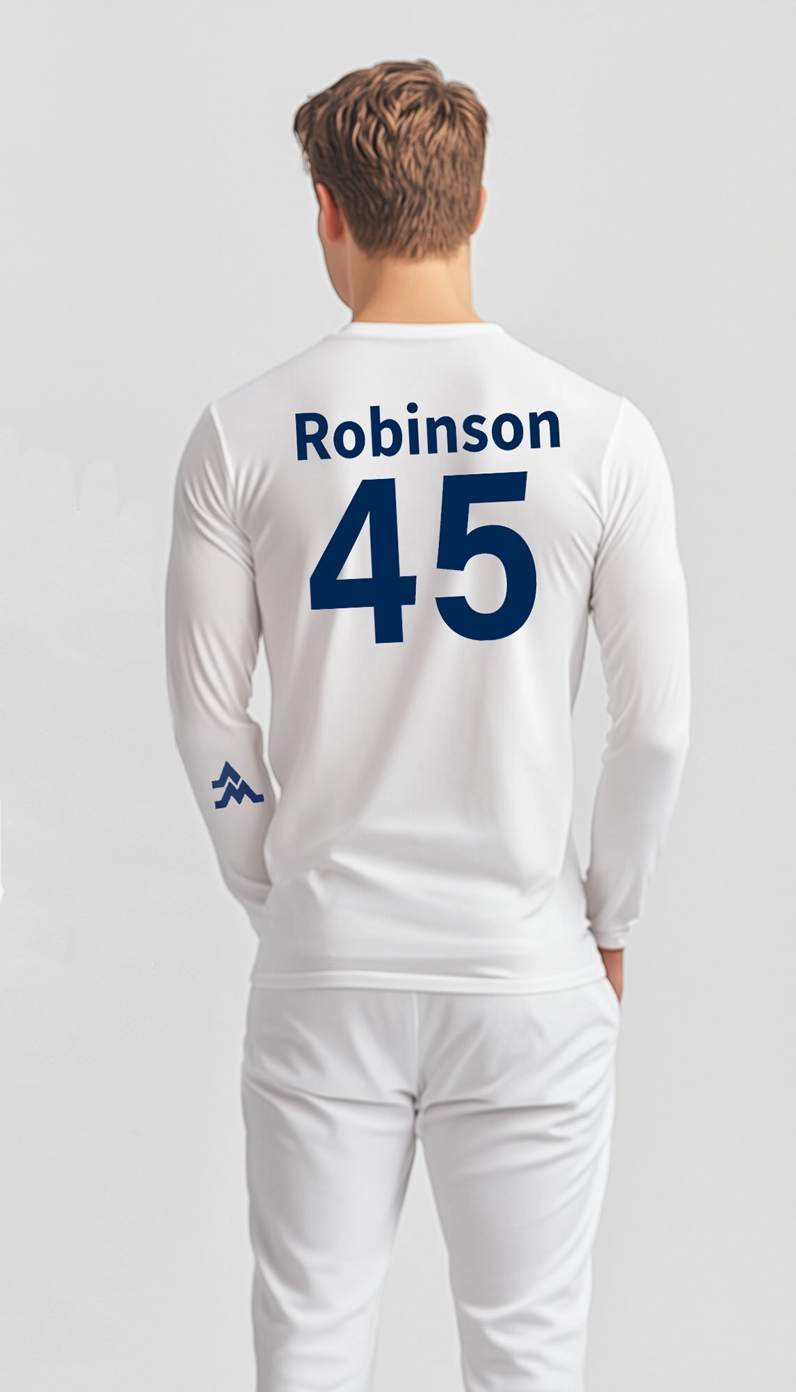 "Mo" Robinson Long Sleeve T-Shirt – White (Men’s Fall/Winter Collection) - Sassy Foot Fashion