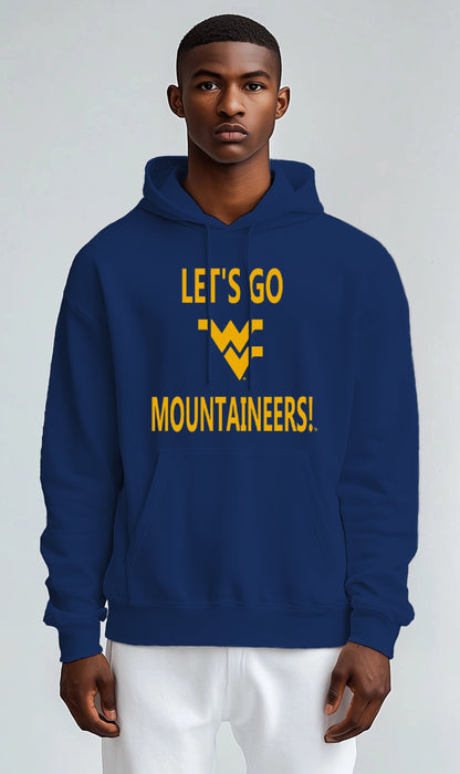 Let’s Go Mountaineers! Hoodie – Blue (Men’s Fall/Winter Collection) - Sassy Foot Fashion