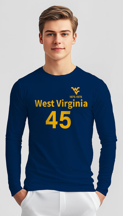 "Mo" Robinson Long Sleeve T-Shirt – Blue (Men’s Fall/Winter Collection) - Sassy Foot Fashion