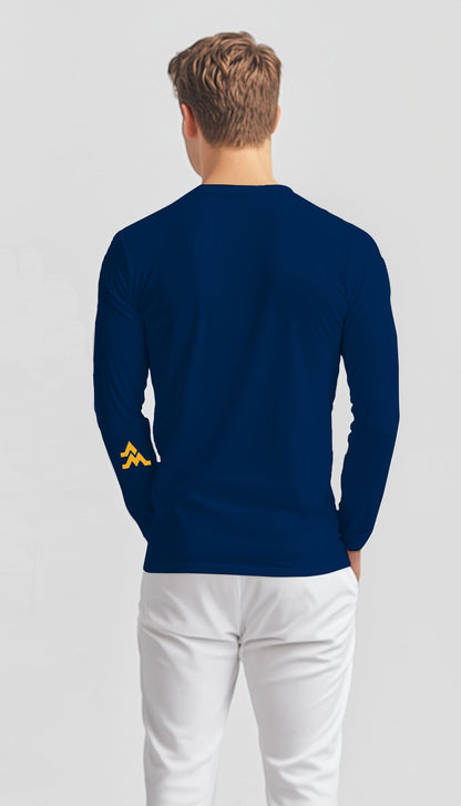 Let’s Go Mountaineers! Long Sleeve T-Shirt – Blue (Men’s Fall/Winter Collection) - Sassy Foot Fashion