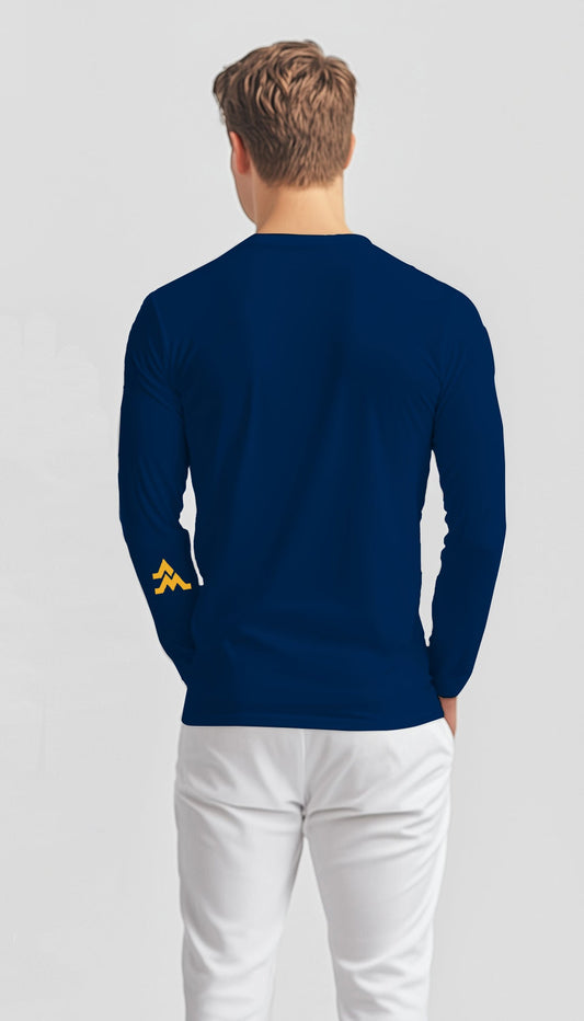 Let’s Go Mountaineers! Long Sleeve T-Shirt – Blue (Men’s Fall/Winter Collection) - Sassy Foot Fashion