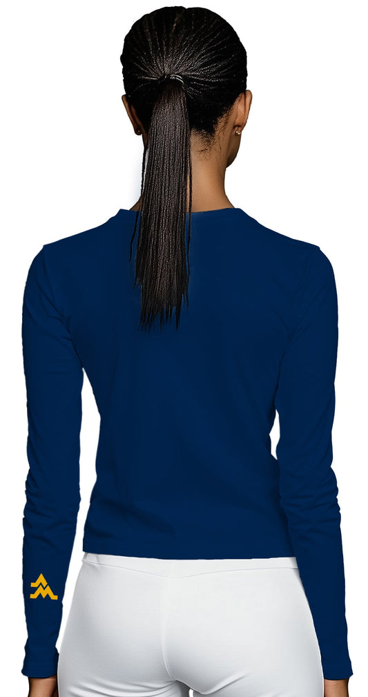 Let’s Go Mountaineers! Long Sleeve T-Shirt – Blue (Women’s Fall/Winter Collection) - Sassy Foot Fashion