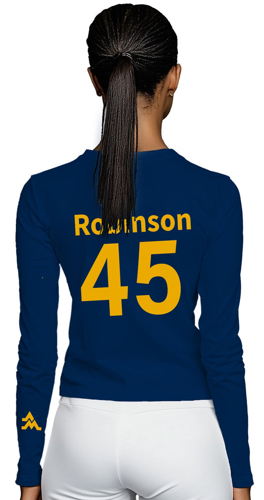 "Mo" Robinson Long Sleeve T-Shirt – Blue (Women’s Fall/Winter Collection) - Sassy Foot Fashion
