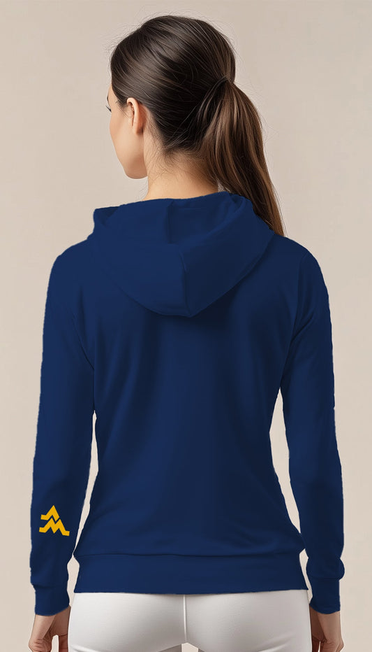Let’s Go Mountaineers! Hoodie – Blue (Women’s Fall/Winter Collection) - Sassy Foot Fashion