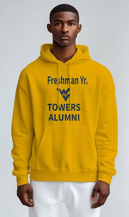 Freshman Yr. Towers Alumni Hoodie – Gold (Men’s Fall/Winter Collection) - Sassy Foot Fashion