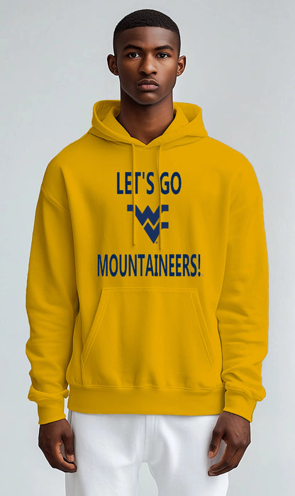 Let’s Go Mountaineers! Hoodie – Gold (Men’s Fall/Winter Collection) - Sassy Foot Fashion