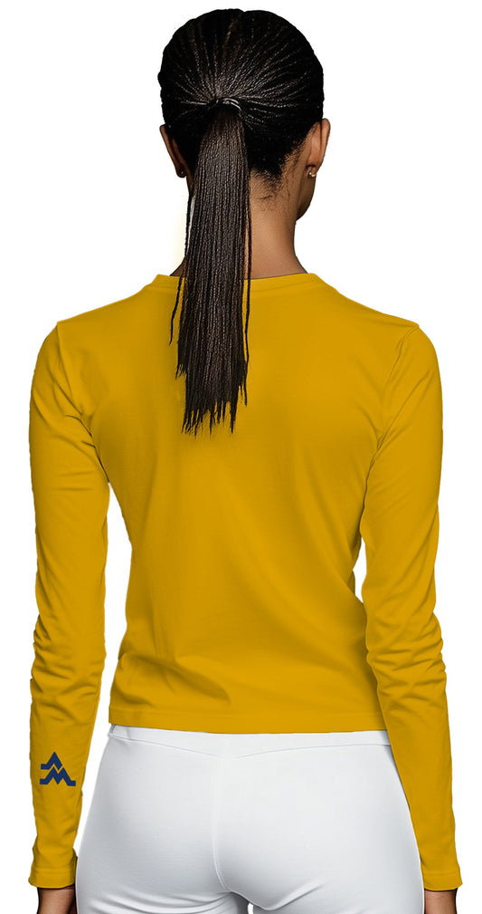 Let’s Go Mountaineers! Long Sleeve T-Shirt – Gold (Women’s Fall/Winter Collection) - Sassy Foot Fashion