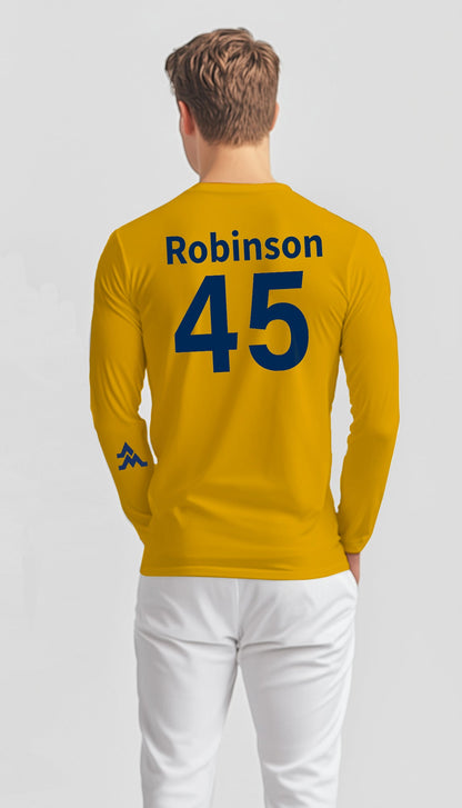 "Mo" Robinson Long Sleeve T-Shirt – Gold (Men’s Fall/Winter Collection) - Sassy Foot Fashion