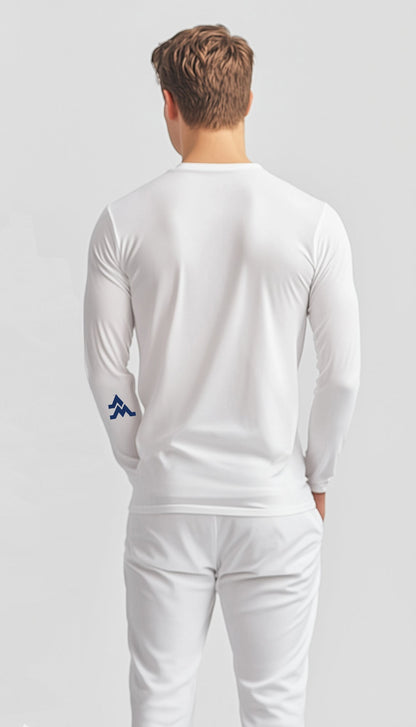 Let’s Go Mountaineers! Long Sleeve T-Shirt – White (Men’s Fall/Winter Collection) - Sassy Foot Fashion