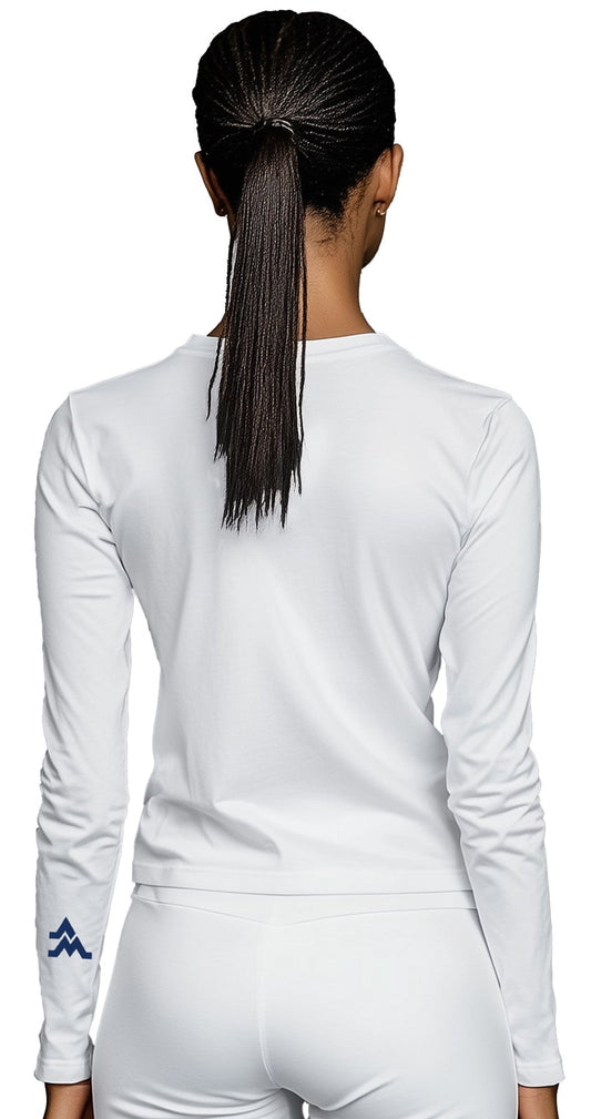 Freshman Yr. Alumni Towers Long Sleeve T-Shirt – White (Women’s Fall/Winter Collection) - Sassy Foot Fashion