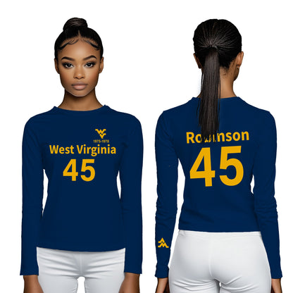 "Mo" Robinson Long Sleeve T-Shirt – Blue (Women’s Fall/Winter Collection) - Sassy Foot Fashion