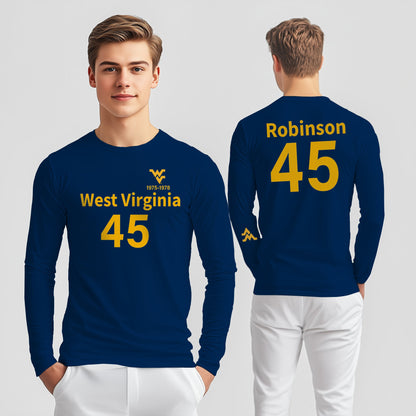 "Mo" Robinson Long Sleeve T-Shirt – Blue (Men’s Fall/Winter Collection) - Sassy Foot Fashion