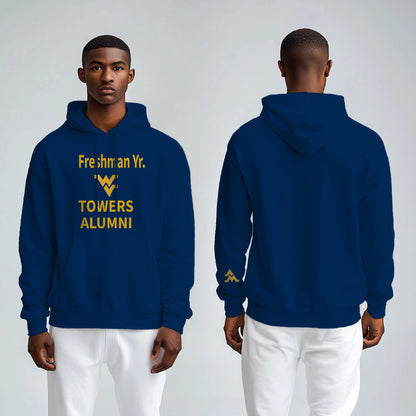 Freshman Yr. Towers Alumni Hoodie – Blue (Men’s Fall/Winter Collection) - Sassy Foot Fashion