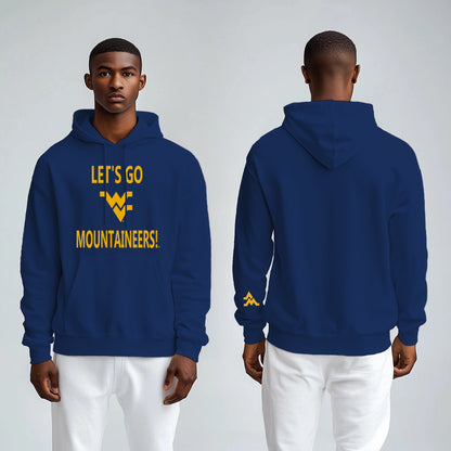Let’s Go Mountaineers! Hoodie – Blue (Men’s Fall/Winter Collection) - Sassy Foot Fashion