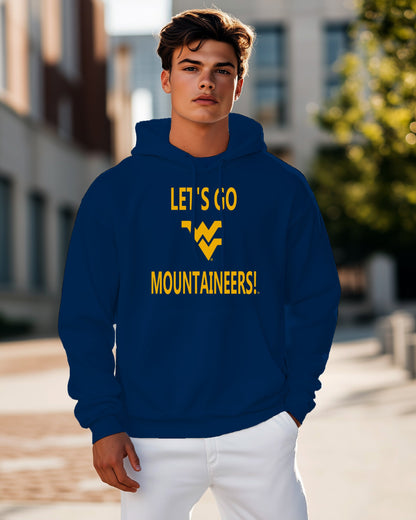 Let’s Go Mountaineers! Hoodie – Blue (Men’s Fall/Winter Collection) - Sassy Foot Fashion