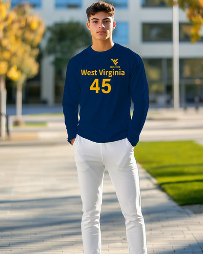"Mo" Robinson Long Sleeve T-Shirt – Blue (Men’s Fall/Winter Collection) - Sassy Foot Fashion