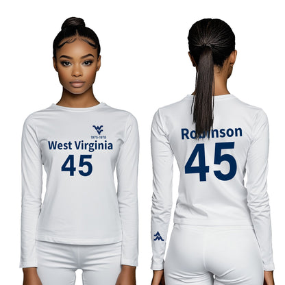 "Mo" Robinson Long Sleeve T-Shirt – White (Women’s Fall/Winter Collection) - Sassy Foot Fashion